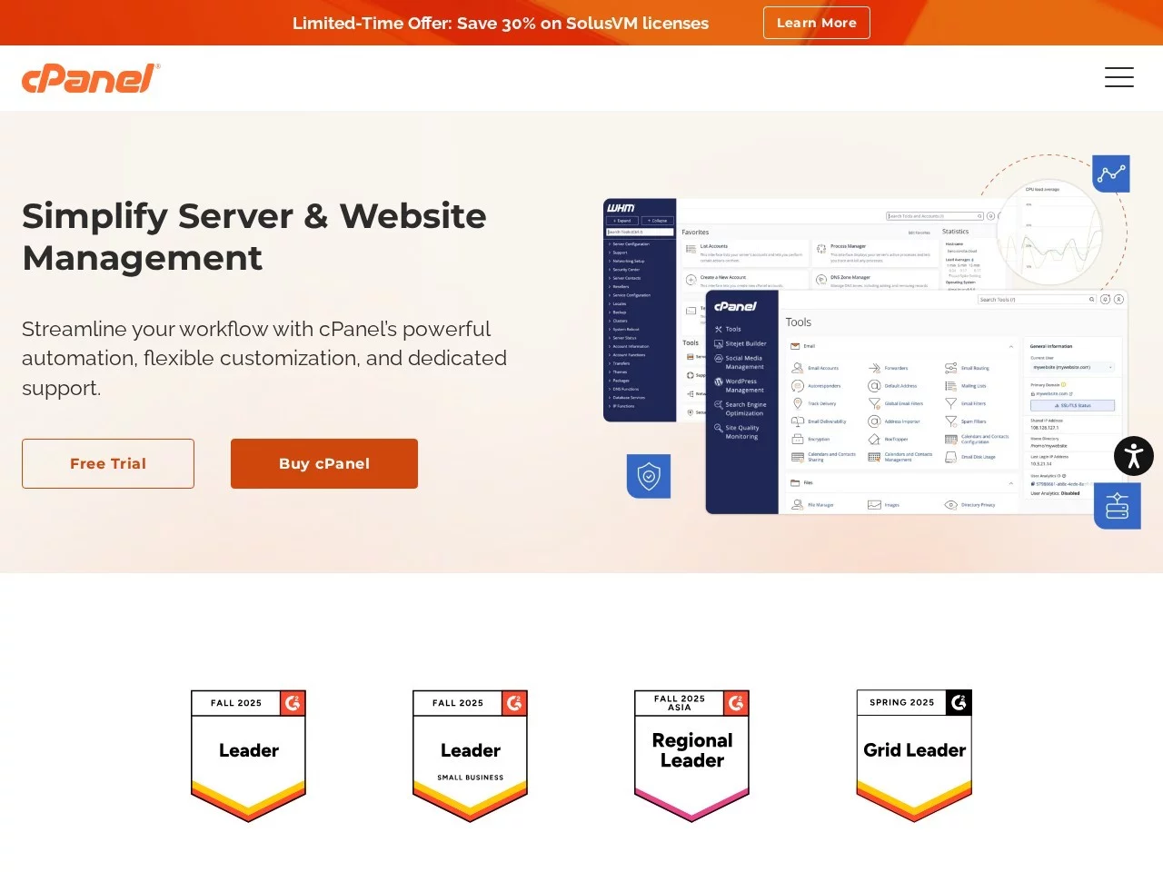 cPanel网站管理面板